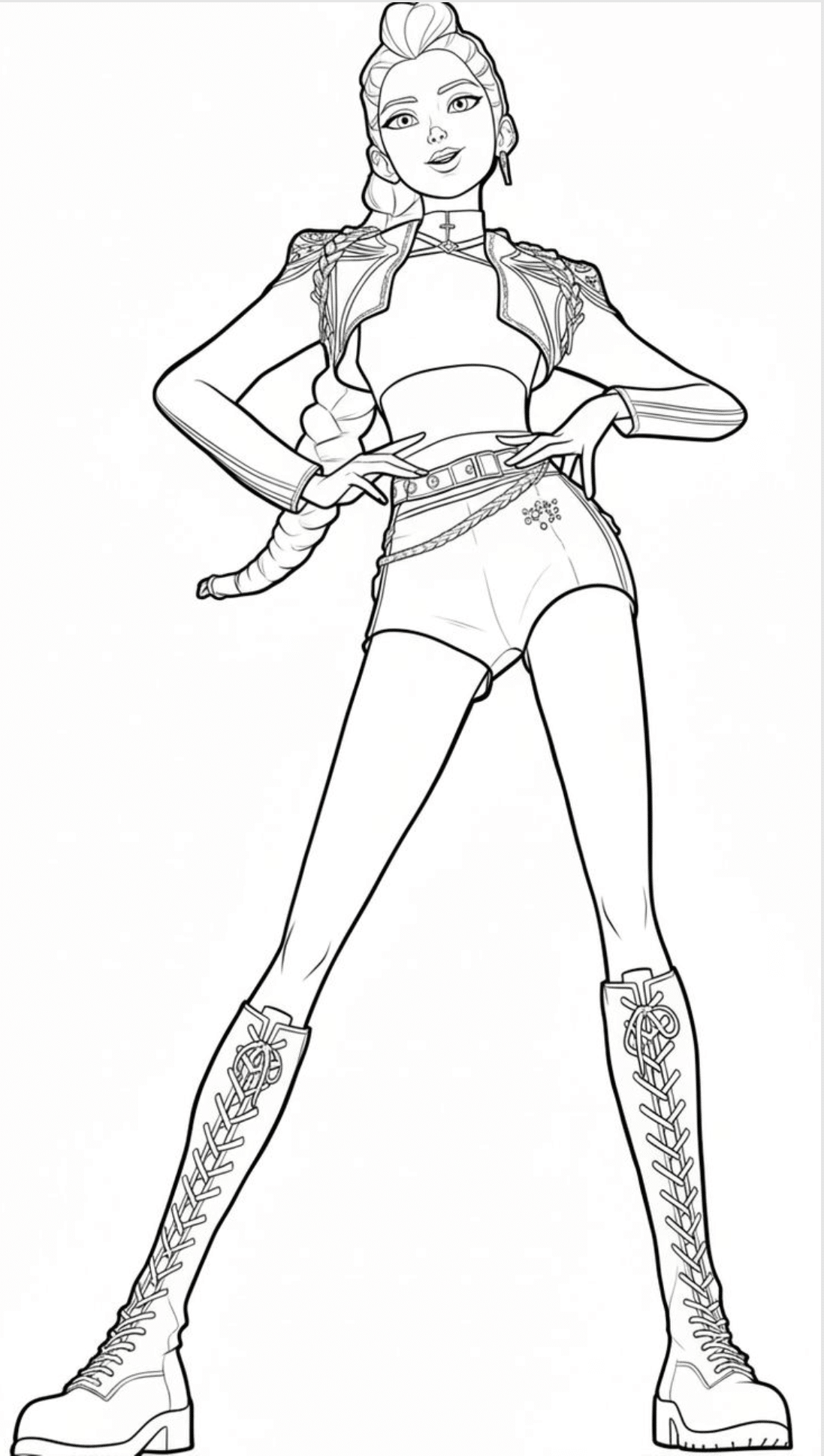 Rumi, the Demon Hunter kpop - Colouring book for children